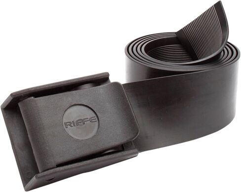 Riffe Rubber Weight Belt (Black) With Glass Filled Nylon Buckle, For Freediving and Spearfishing - Quick-Release Lever Ensures Safety On The Water, 54 Inch's Length in Kuwait