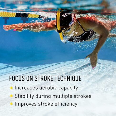 FINIS Original Center-Mount Swimmer's Snorkel for Lap Swimming and Swim Training, Yellow, Adult in Kuwait