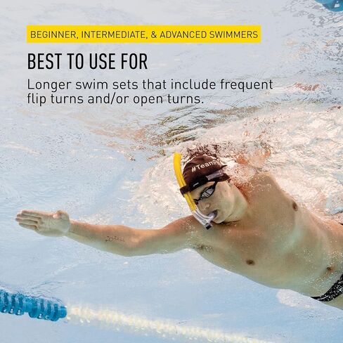 FINIS Original Center-Mount Swimmer's Snorkel for Lap Swimming and Swim Training, Yellow, Adult in Kuwait