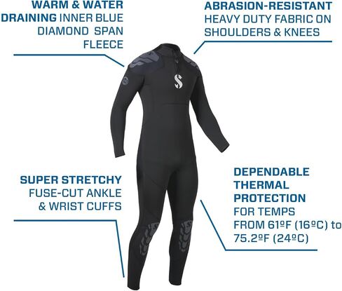 SCUBAPRO Everflex Yulex Dive Steamer, Men, 3/2mm in Kuwait