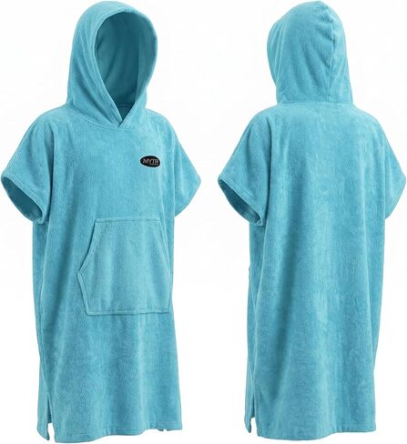 MWTA Surf Poncho Change Robe with Hood Thick Microfiber Wetsuit Changing Towel with Inside Pocket for Outdoor Sports Men and Women Pink in Kuwait