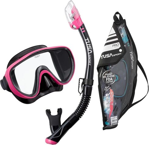 TUSA Sport Adult Serene Mask and Dry Snorkel Combo with Reusable Travel Bag in Kuwait