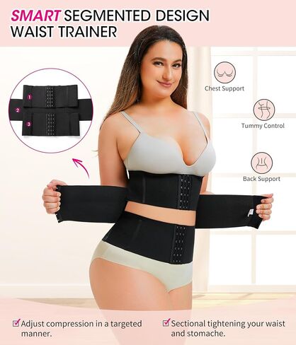 Nebility Waist Trainer for Women Tummy Control Shapewear Segmented Body Shaper Workout Girdle Cincher Postpartum Belt in Kuwait