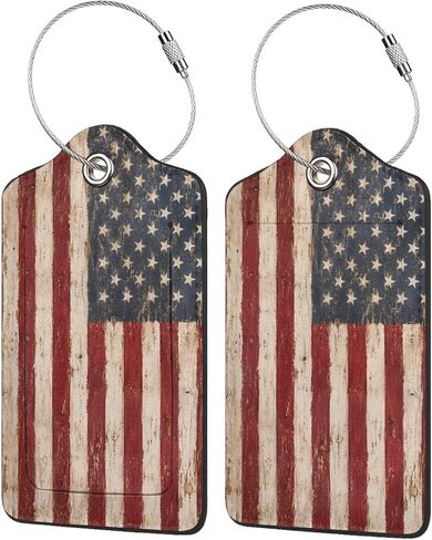 Magic Moon Tree Luggage Tags for Suitcases Set of 2 Leather Stainless Steel Loop Label Tag for Travel Bag in Kuwait