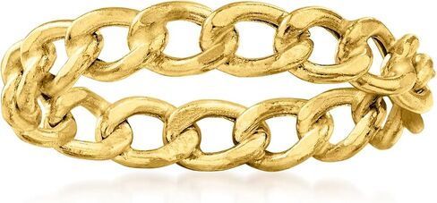 Ross-Simons RS Pure Italian 14kt Yellow Gold Curb-Link Ring. Size 6 in Kuwait
