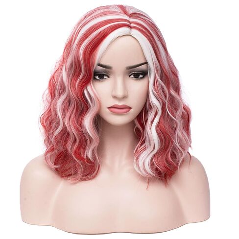 MAGQOO Brown Blonde Wig Girls Kids Short Curly Brown Blonde Wigs Synthetic Heat Resistant Cosplay Costume Party Wigs with Wig Cap(Brown Blonde) in Kuwait