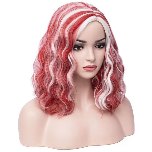 MAGQOO Brown Blonde Wig Girls Kids Short Curly Brown Blonde Wigs Synthetic Heat Resistant Cosplay Costume Party Wigs with Wig Cap(Brown Blonde) in Kuwait