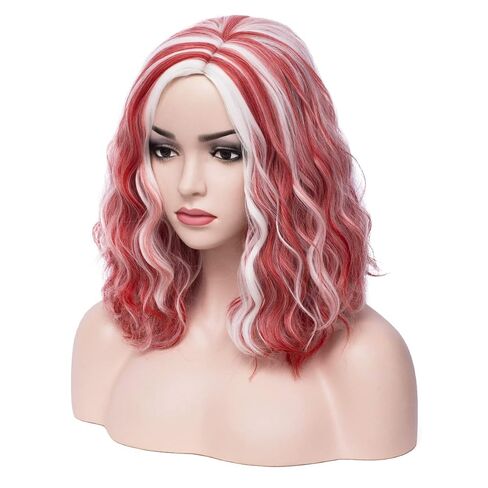 MAGQOO Brown Blonde Wig Girls Kids Short Curly Brown Blonde Wigs Synthetic Heat Resistant Cosplay Costume Party Wigs with Wig Cap(Brown Blonde) in Kuwait