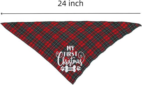 My First Christmas Dog Bandana for Puppy Small Medium Large Dogs Cat Pet in Kuwait