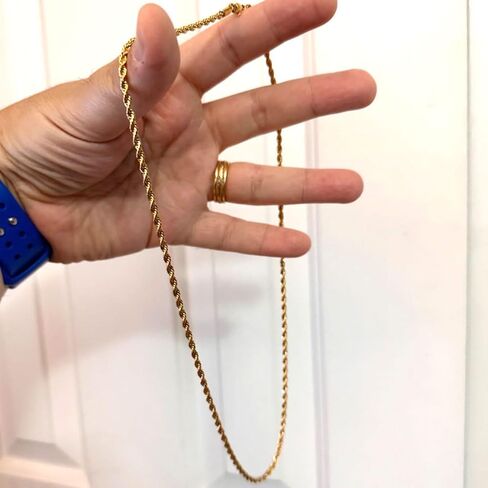 IFIX 30'' 11mm Big Gold Rope Chain for Men Women Rope Necklace Chain 4mm 5mm 6mm 80s Gold Chain Costume Chain 90s in Kuwait