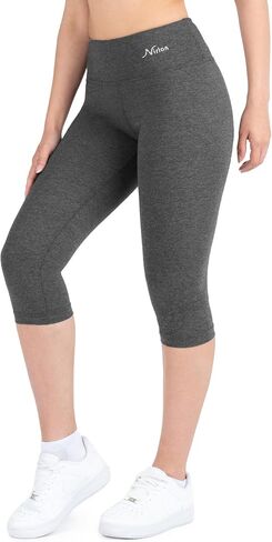 Nirlon Women's Capri Leggings High Waist Workout Yoga Pants 3/4 Length in Kuwait