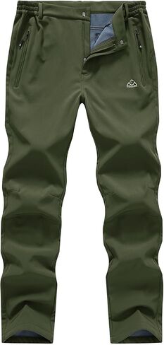 Gopune Men's Snow Ski Waterproof Softshell Pants Outdoor Windproof Warm Hiking Insulated Pants in Kuwait