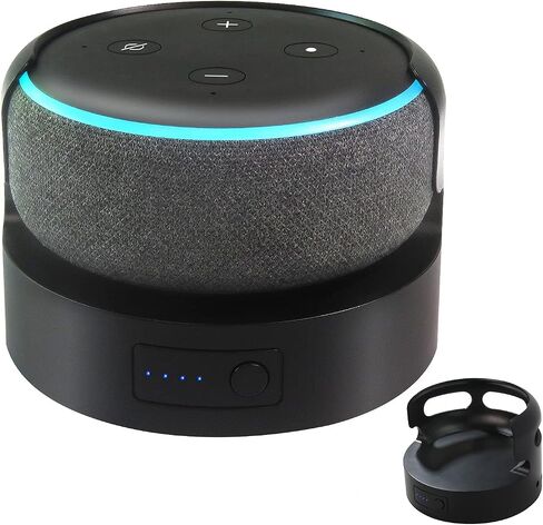 Blanou Echo Dot 3 Battery Base, Portable Dot 3rd Gen Google Mini 2 Battery Base, 10400 mAh 16 Hours Work Time, Black… in Kuwait