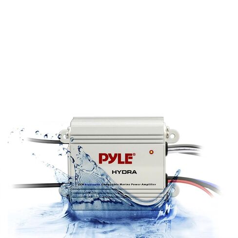Pyle Auto 2-Channel Bridgeable Marine Amplifier with Bluetooth Speakers, White in Kuwait