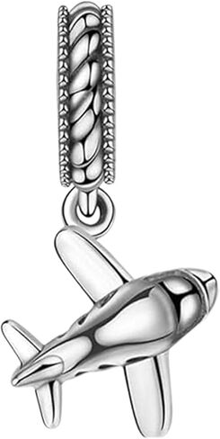 Train Charm 925 Sterling Silver Airplane Charm Travel Charm Bike Charm for Pandora Charm Bracelet in Kuwait