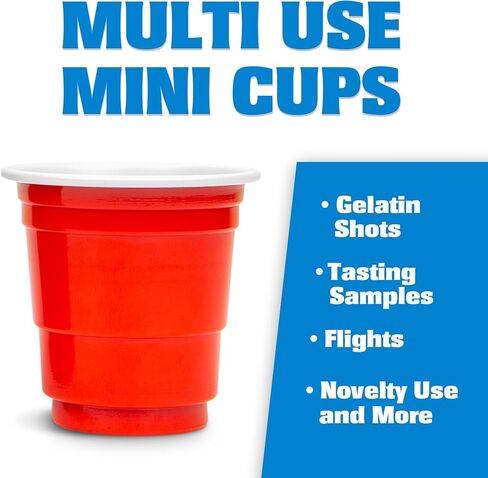 GoPong 2 oz Plastic Shot Cups - Pack of 200, Disposable Mini 2oz Party Cups in Kuwait