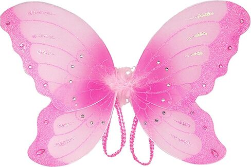 Mozlly Butterfly Wings - Princess Glitter Pixie Fairy Wings for Girls, Dress Up Pretend Play Accessory for Halloween Costume in Kuwait