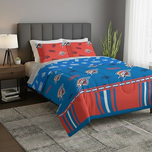 Northwest Officially Licensed NBA Golden State Warriors Twin Bed in a Bag Set, 64' x 86', Blue in Kuwait