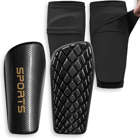 Soccer Shin Guards for Kids Youth Adults - Shin Pads and Sleeves with Optimized Insert Pocket for Boys Girls Men Women for Football Games - Protective Soccer Equipment in Kuwait