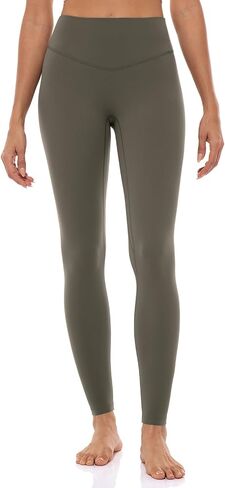 Lavento Women's All Day Soft Light Yoga Leggings 25" - No Front Seam Workout Legging Active Tights in Kuwait