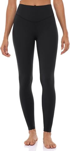 Lavento Women's All Day Soft Light Yoga Leggings 25" - No Front Seam Workout Legging Active Tights in Kuwait