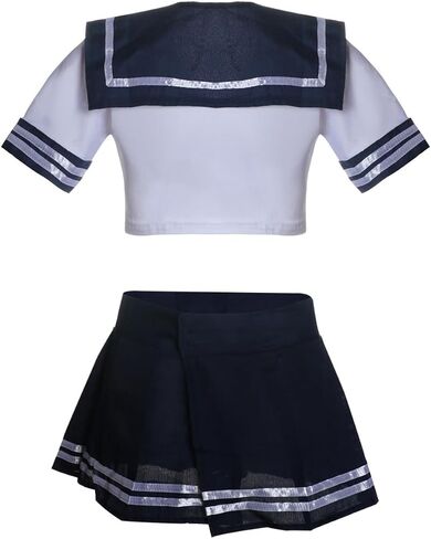 JasmyGirls School Girl Outfit Lingerie Schoolgirl Costume Kawaii Anime Cosplay Lingerie Naughty Japanese Uniform Stockings in Kuwait