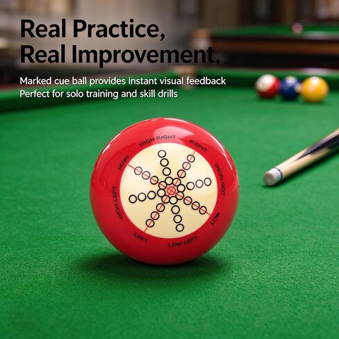 Enajucy Billiards Cue Ball, Standard Table Training Pool Ball for America Pool Eight Ball 57.2mm/2.3in Diameter in Kuwait
