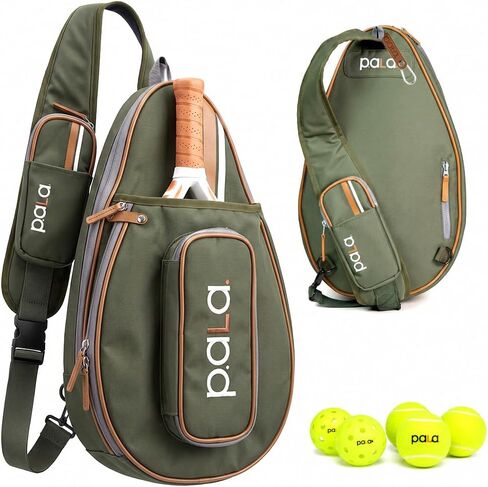P.ala Green Pickleball Bag for Men and Women - Tennis Padel Sling Bag Backpack - Also for Padel, Racquet ball, Squash & Tennis with fence hook in Saudi Arabia