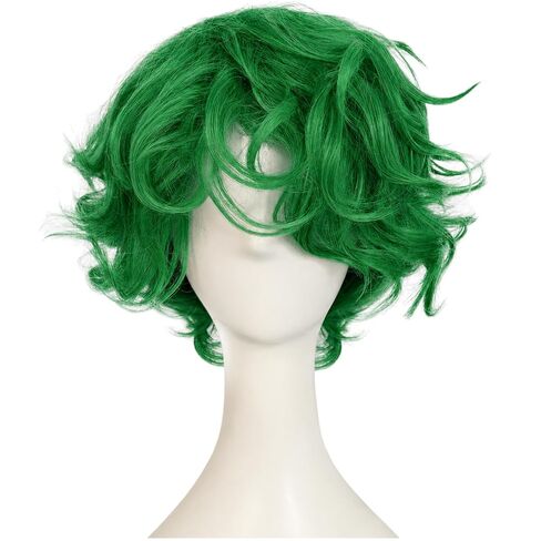 HUNIGIR Mens Brown Wig Male Short Fluffy Brown Wig Curly Layered Wig Heat Resistant Synthetic Hair Replacement Cosplay Wig (Brown in Kuwait