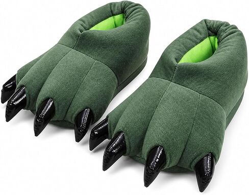 Fuzzy animal paw shoes slipper for Boy Girl Women Men,Winter Unisex Soft Paw Claw Slippers Plush animal Paw Shoes Home slippers Cosplay in Kuwait