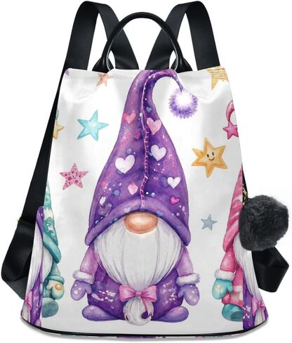 Magic Gnomes Backpacks Purse for Women Girls Ladies Anti Theft Fashion Medium Size Mini Shoulder Bag with Keychain in Kuwait