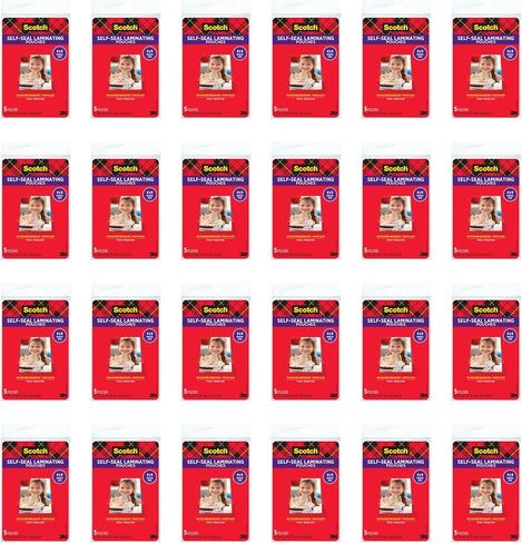 Scotch Self-Sealing Laminating Pouches, 4 x 6 Inches, 3-Pack of 5 Pouches – No Machine Needed, Clear, Photo Safe in Kuwait