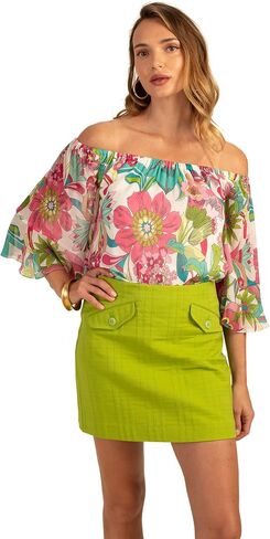 Trina Turk Women's Printed Off The Shoulder Blouse in Kuwait