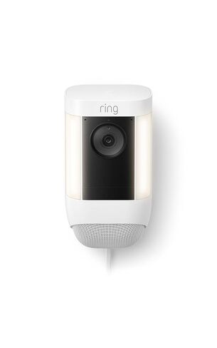 Ring Spotlight Cam Pro, Plug-In, Home or business security, Retinal 2K Video, Color Night Vision and Two-Way Talk with Audio+, White in Kuwait