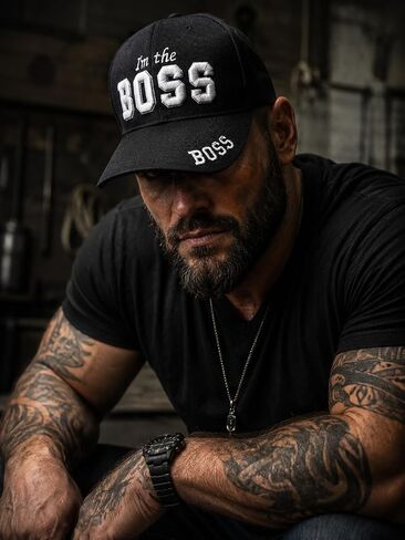 BOSS Baseball Cap Hat | 3D Embroidery | Adjustable Closure in Kuwait