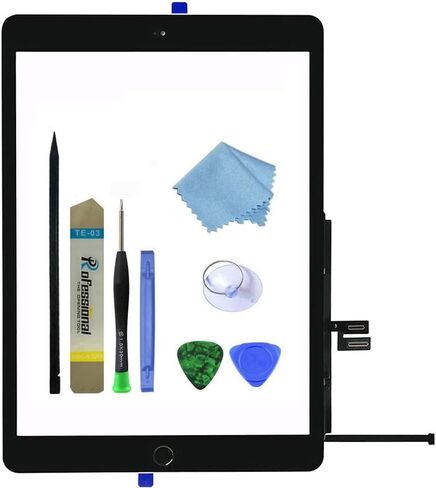 Zentop لجهاز iPad 7 الجيل السابع/8 الجيل الثامن للشاشة البديلة التي تعمل باللمس زجاج 10.2 بوصة 2019/2020، للجيل السابع الثامن A2197 A2198 A2200 A2270 A2428 A2429 A2430 طقم إصلاح + زر الصفحة الرئيسية + أدوات in Kuwait
