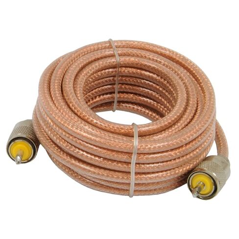 Roadpro RP-8X18CL 18' Clear CB Antenna Mini-8 Coax Cable with PL-259 Connector in Kuwait
