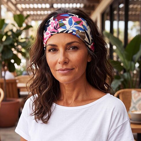 Bohend Boho Headband Wide Yoga Stretchy Bandeau Large Headwrap Sport Athletic Beach Hair Accessories for Women and Girls(8pcs) in Kuwait