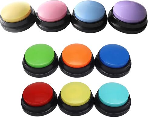 Voice Recording Button, Dog Buttons for Communication Pet Training Buzzer, 30 Second Record & Playback, Funny Gift for Study Office Home 4 Packs in Kuwait