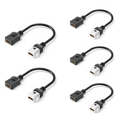 في سي اي 5 عبوات محول مقبس HDMI كيستون HDMI انثى الى انثى وصلة كيبل وصلة ضفيرة جاك - 6 انش in Kuwait