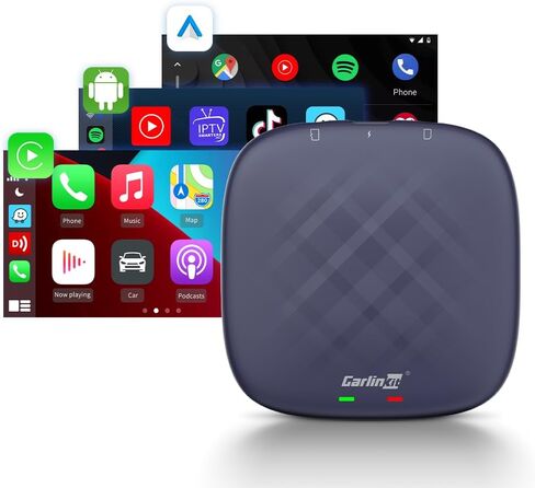 Newest CarlinKit Android 13.0 AI Box Adapter-CarPlay AI Box Max(Plus),for Wired CarPlay&Touchscreen Cars,4G Net,Dual BT,8+128G,Built-in Google Play/Netflix/YouTube/GPS,Wireless CarPlay&Android Auto in Kuwait