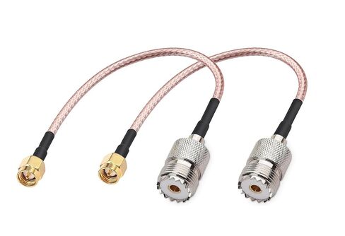 Handheld Antenna Cable SMA Male to UHF SO-239 Female Connectors 6'' Pack of 2 for Amplifier in Kuwait