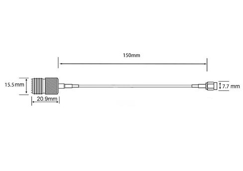 Handheld Antenna Cable SMA Male to UHF SO-239 Female Connectors 6'' Pack of 2 for Amplifier in Kuwait