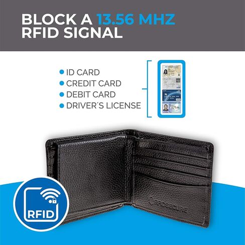 RFID Blocking Stylish Genuine Leather Wallet for Men - Excellent as Travel Bifold - Credit Card Protector in Kuwait