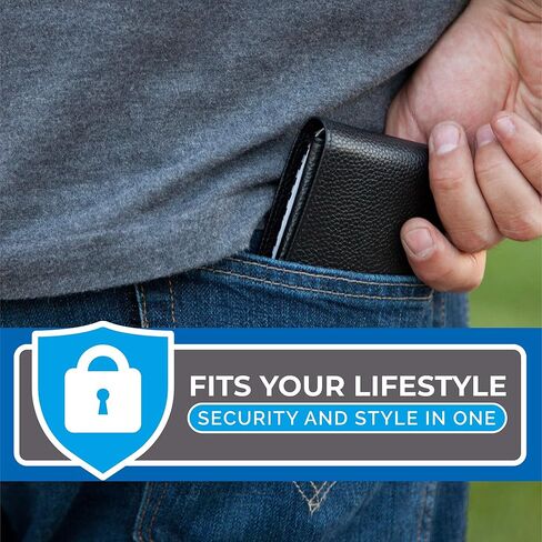 RFID Blocking Stylish Genuine Leather Wallet for Men - Excellent as Travel Bifold - Credit Card Protector in Kuwait