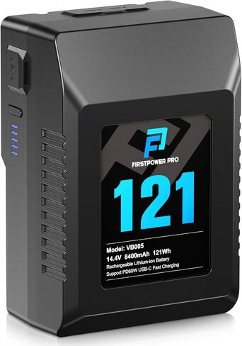 بطارية FirstPower V Mount بقدرة 60 وات في الساعة لكاميرات الفيديو وكاميرات الفيديو وإضاءة الفيديو in Kuwait