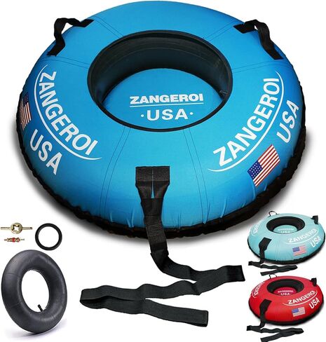 Snow Tube Snow Tubes for Sledding Heavy Duty 47 inch Snow Sleds for Kids and Adult Heavy Duty Snow Sleds for Adults Inflatable Snow Tube for Kids with Snow Tube Cover in Kuwait