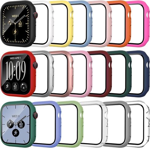 20 Pack Case for Apple Watch Ultra 3/Ultra 2/Ultra 49mm with Tempered Glass Screen Protector, Shockproof Hard PC Protective Cover, All-Around Bumper Compatible with iWatch Ultra 3/2/1 49mm in Kuwait