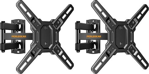 حامل تلفزيون كامل الحركة مدرج من Perlegear UL لمعظم أجهزة التلفاز المسطحة أو المنحنية مقاس 26-60 بوصة حتى 82 رطلاً، ودعامة حائط بأذرع مفصلية، وإمالة خالية من الأدوات، ودوران، وتمديد، بحد أقصى 400 × 400 مم، PGMF3 in Kuwait