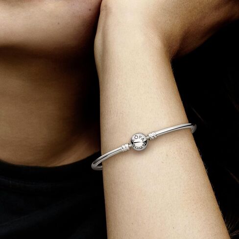 PANDORA Jewelry Bangle Charm Sterling Silver Bracelet, 6.7", With Gift Box in Kuwait